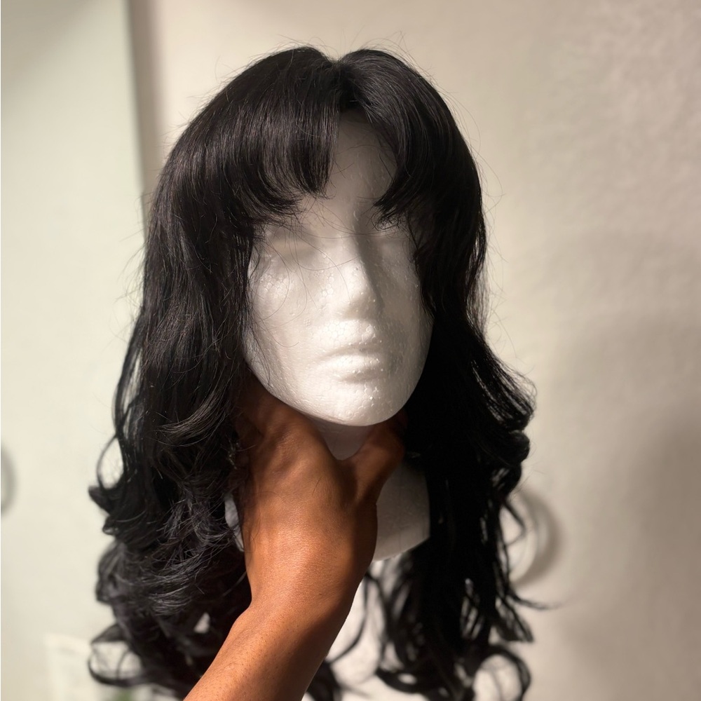 Lace closure Synthetic Wig